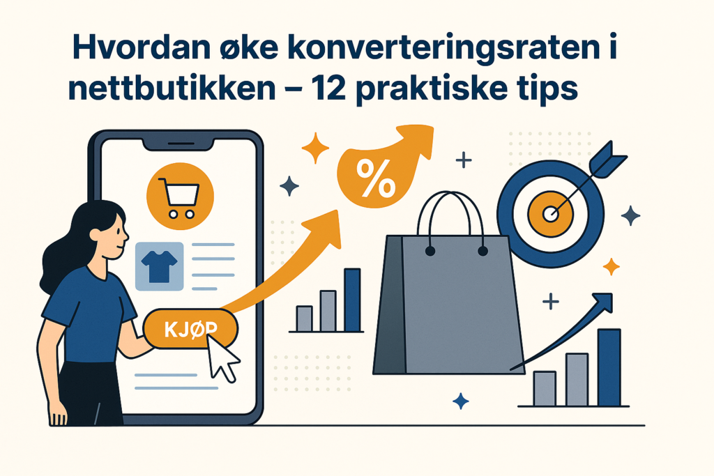 Konverteringsraten i nettbutikken – illustrasjon av optimalisering og vekst
